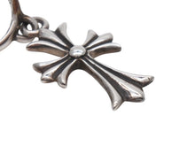 画像をギャラリービューアに読み込む, 新品未使用 CHROME HEARTS クロムハーツ タイニークロス フープ ピアス 重量6.0g シルバー925 1989刻印 アクセサリー 中古 4b007261