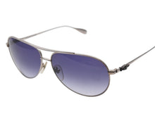 画像をギャラリービューアに読み込む, 極美品 CHROME HEARTS クロムハーツ STAINS IV ステインIV ティアドロップ ダガー サングラス メタル シルバー ブルー 中古 4b007264