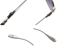 画像をギャラリービューアに読み込む, 極美品 CHROME HEARTS クロムハーツ STAINS IV ステインIV ティアドロップ ダガー サングラス メタル シルバー ブルー 中古 4b007264