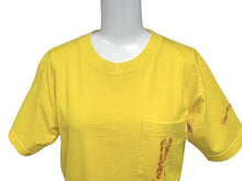 画像をギャラリービューアに読み込む, CHROME HEARTS クロムハーツ スクロールラベルロゴ 半袖Tシャツ サイズS プリント イエロー レッド 美品 中古 4b007266