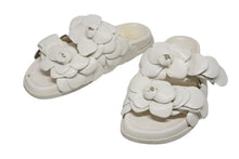 画像をギャラリービューアに読み込む, VALENTINO ヴァレンティノ アトリエ ローズエディション サンダル DV AXO 2 レザー ラバーソール ホワイト サイズ37 良品 中古 4b007275