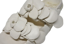 画像をギャラリービューアに読み込む, VALENTINO ヴァレンティノ アトリエ ローズエディション サンダル DV AXO 2 レザー ラバーソール ホワイト サイズ37 良品 中古 4b007275