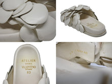 画像をギャラリービューアに読み込む, VALENTINO ヴァレンティノ アトリエ ローズエディション サンダル DV AXO 2 レザー ラバーソール ホワイト サイズ37 良品 中古 4b007275