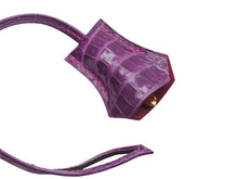 画像をギャラリービューアに読み込む, 極美品 HERMES エルメス クロシェット キー セット ポロサス ローズシェヘラザード ウルトラヴァイオレット ゴールド金具 中古 4b007287