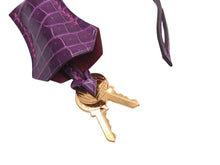 画像をギャラリービューアに読み込む, 極美品 HERMES エルメス クロシェット キー セット ポロサス ローズシェヘラザード ウルトラヴァイオレット ゴールド金具 中古 4b007287