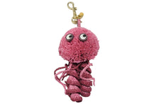 画像をギャラリービューアに読み込む, 極美品 ANYA HINDMARCH アニヤハインドマーチ Jellyfish ジェリーフィッシュ チャーム ラフィア 牛革 ピンク ゴールド金具 中古 4b007293