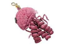 画像をギャラリービューアに読み込む, 極美品 ANYA HINDMARCH アニヤハインドマーチ Jellyfish ジェリーフィッシュ チャーム ラフィア 牛革 ピンク ゴールド金具 中古 4b007293