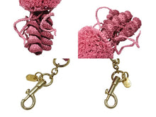 画像をギャラリービューアに読み込む, 極美品 ANYA HINDMARCH アニヤハインドマーチ Jellyfish ジェリーフィッシュ チャーム ラフィア 牛革 ピンク ゴールド金具 中古 4b007293