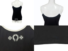 画像をギャラリービューアに読み込む, 新品未使用 CHROME HEARTS クロムハーツ HORSESHOE ホースシュー CHプラス キャミソール ブラック ホワイト サイズM 中古 4b007297