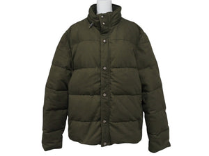 極美品 CHROME HEARTS クロムハーツ STIFF FBRC スティッフ ファブリックダウンジャケット サイズXL クロスボールボタン カーキ 中古 4b007298