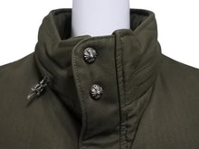 画像をギャラリービューアに読み込む, 極美品 CHROME HEARTS クロムハーツ STIFF FBRC スティッフ ファブリックダウンジャケット サイズXL クロスボールボタン カーキ 中古 4b007298