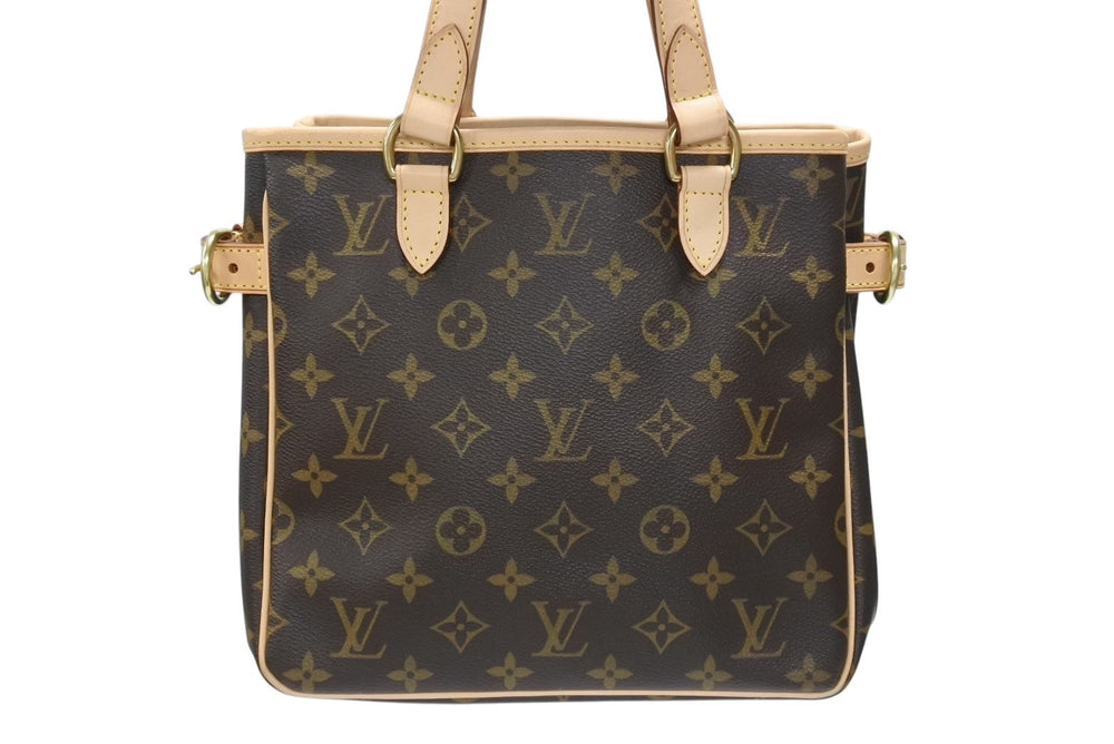 Very Good Condition LOUIS VUITTON Patignolle Handbag M51156 Monogram Canvas Brown Used 4b007306