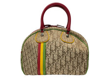 画像をギャラリービューアに読み込む, 極美品 Christian Dior クリスチャンディオール トロッター ハンドバッグ 08RU 0074 ラスタカラー キャンバス レザーシルバー金具 中古 4b004322