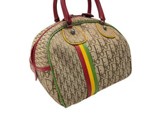 画像をギャラリービューアに読み込む, 極美品 Christian Dior クリスチャンディオール トロッター ハンドバッグ 08RU 0074 ラスタカラー キャンバス レザーシルバー金具 中古 4b004322