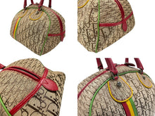 画像をギャラリービューアに読み込む, 極美品 Christian Dior クリスチャンディオール トロッター ハンドバッグ 08RU 0074 ラスタカラー キャンバス レザーシルバー金具 中古 4b004322