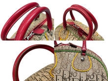 画像をギャラリービューアに読み込む, 極美品 Christian Dior クリスチャンディオール トロッター ハンドバッグ 08RU 0074 ラスタカラー キャンバス レザーシルバー金具 中古 4b004322