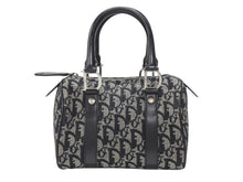Load image into Gallery viewer, CHRISTIAN DIOR クリスチャンディオール トロッター 20cm ミニハンドバッグ BO-G-1023 イタリア製 ブラック シルバー金具 美品 中古 4b007308