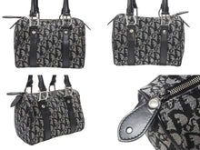 Load image into Gallery viewer, CHRISTIAN DIOR クリスチャンディオール トロッター 20cm ミニハンドバッグ BO-G-1023 イタリア製 ブラック シルバー金具 美品 中古 4b007308