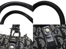 Load image into Gallery viewer, CHRISTIAN DIOR クリスチャンディオール トロッター 20cm ミニハンドバッグ BO-G-1023 イタリア製 ブラック シルバー金具 美品 中古 4b007308