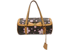 Load image into Gallery viewer, LOUIS VUITTON ルイヴィトン パピヨン ハンドバッグ M92009 モノグラム チェリーブロッサム ブラウン ピンク 村上隆 美品 中古 4b007311