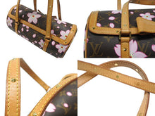 Load image into Gallery viewer, LOUIS VUITTON ルイヴィトン パピヨン ハンドバッグ M92009 モノグラム チェリーブロッサム ブラウン ピンク 村上隆 美品 中古 4b007311