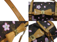 Load image into Gallery viewer, LOUIS VUITTON ルイヴィトン パピヨン ハンドバッグ M92009 モノグラム チェリーブロッサム ブラウン ピンク 村上隆 美品 中古 4b007311