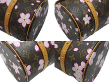 Load image into Gallery viewer, LOUIS VUITTON ルイヴィトン パピヨン ハンドバッグ M92009 モノグラム チェリーブロッサム ブラウン ピンク 村上隆 美品 中古 4b007311