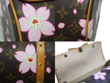 Load image into Gallery viewer, LOUIS VUITTON ルイヴィトン パピヨン ハンドバッグ M92009 モノグラム チェリーブロッサム ブラウン ピンク 村上隆 美品 中古 4b007311