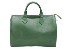 Load image into Gallery viewer, LOUIS VUITTON ルイヴィトン スピーディ30 ハンドバッグ M43004 カバン エピ グリーン レザー ゴールド金具 美品 中古 4b007315