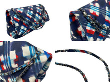 画像をギャラリービューアに読み込む, 極美品 CHANEL シャネル エアライン キャンバス マルチカラー Wフラップ Wチェーンショルダーバッグ 22番台 中古 4b007318