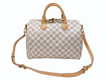 Load image into Gallery viewer, 極美品 LOUIS VUITTON ルイヴィトン スピーディ バンドリエール30 ハンドバッグ N40592 ホワイト ブラウン ゴールド金具 中古 4b007323