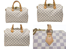 Load image into Gallery viewer, 極美品 LOUIS VUITTON ルイヴィトン スピーディ バンドリエール30 ハンドバッグ N40592 ホワイト ブラウン ゴールド金具 中古 4b007323