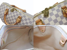 Load image into Gallery viewer, 極美品 LOUIS VUITTON ルイヴィトン スピーディ バンドリエール30 ハンドバッグ N40592 ホワイト ブラウン ゴールド金具 中古 4b007323