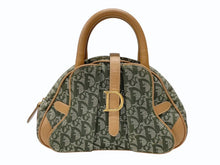 Load image into Gallery viewer, Christian Dior クリスチャンディオール トロッター ダブルサドルバッグ ハンドバッグ PZ0601 カーキ キャンバス 美品 中古 4b007327