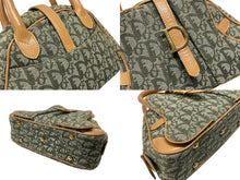 Load image into Gallery viewer, Christian Dior クリスチャンディオール トロッター ダブルサドルバッグ ハンドバッグ PZ0601 カーキ キャンバス 美品 中古 4b007327