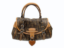 Load image into Gallery viewer, Christian Dior クリスチャンディオール ロマンティック トロッター ミニボストンバッグ ハンドバッグ PVC ブラウン 美品 中古 4b007330