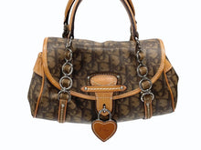 Load image into Gallery viewer, Christian Dior クリスチャンディオール ロマンティック トロッター ミニボストンバッグ ハンドバッグ PVC ブラウン 美品 中古 4b007330