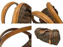 Load image into Gallery viewer, Christian Dior クリスチャンディオール ロマンティック トロッター ミニボストンバッグ ハンドバッグ PVC ブラウン 美品 中古 4b007330