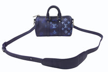 画像をギャラリービューアに読み込む, 極美品 LOUIS VUITTON ルイヴィトン 2WAY ウォーターカラー モノグラム ブルー キーポルXS ミニハンドバッグ M57844 中古 4b007334