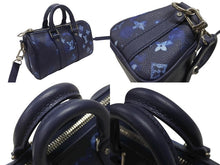 画像をギャラリービューアに読み込む, 極美品 LOUIS VUITTON ルイヴィトン 2WAY ウォーターカラー モノグラム ブルー キーポルXS ミニハンドバッグ M57844 中古 4b007334