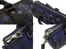 画像をギャラリービューアに読み込む, 極美品 LOUIS VUITTON ルイヴィトン 2WAY ウォーターカラー モノグラム ブルー キーポルXS ミニハンドバッグ M57844 中古 4b007334