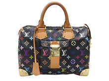 Load image into Gallery viewer, 極美品 LOUIS VUITTON ルイヴィトン スピーディ30 ハンドバッグ M92642 モノグラム マルチカラー ブラック ゴールド金具 村上隆 中古 4b007335