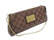 画像をギャラリービューアに読み込む, LOUIS VUITTON ルイヴィトン ダミエ エベヌ エヴァ ショルダーバッグ N55213 ブラウン ロゴ 斜め掛け 鞄 美品 中古 4b007339