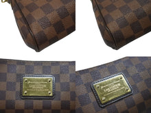 画像をギャラリービューアに読み込む, LOUIS VUITTON ルイヴィトン ダミエ エベヌ エヴァ ショルダーバッグ N55213 ブラウン ロゴ 斜め掛け 鞄 美品 中古 4b007339