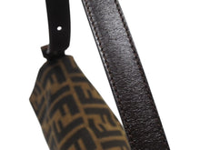 画像をギャラリービューアに読み込む, FENDI フェンディ マンマバケット ワンショルダーバッグ ズッカ柄 キャンバス レザー ブラウン シルバー金具 美品 中古 4b007344