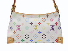 画像をギャラリービューアに読み込む, 極美品 LOUIS VUITTON ルイヴィトン エライザ ワンショルダーバッグ M40098 村上隆 ホワイト モノグラムマルチカラー 中古 4b007345