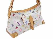画像をギャラリービューアに読み込む, 極美品 LOUIS VUITTON ルイヴィトン エライザ ワンショルダーバッグ M40098 村上隆 ホワイト モノグラムマルチカラー 中古 4b007345