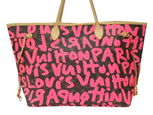 画像をギャラリービューアに読み込む, 極美品 LOUIS VUITTON ルイヴィトン トートバッグ ネヴァーフルGM モノグラムグラフィティ フューシャ M93701 中古 4b007346