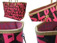 画像をギャラリービューアに読み込む, 極美品 LOUIS VUITTON ルイヴィトン トートバッグ ネヴァーフルGM モノグラムグラフィティ フューシャ M93701 中古 4b007346