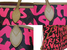 画像をギャラリービューアに読み込む, 極美品 LOUIS VUITTON ルイヴィトン トートバッグ ネヴァーフルGM モノグラムグラフィティ フューシャ M93701 中古 4b007346